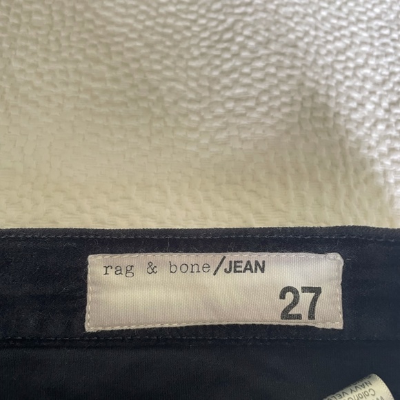 Rag and Bone Velour Velvet Skinny Navy Pants 27 - Picture 4 of 7
